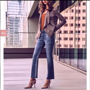 FOREVER 21 HAVE SUEDE FASHION LAPEL DRAPE FRONT JACKET SMALL ☆